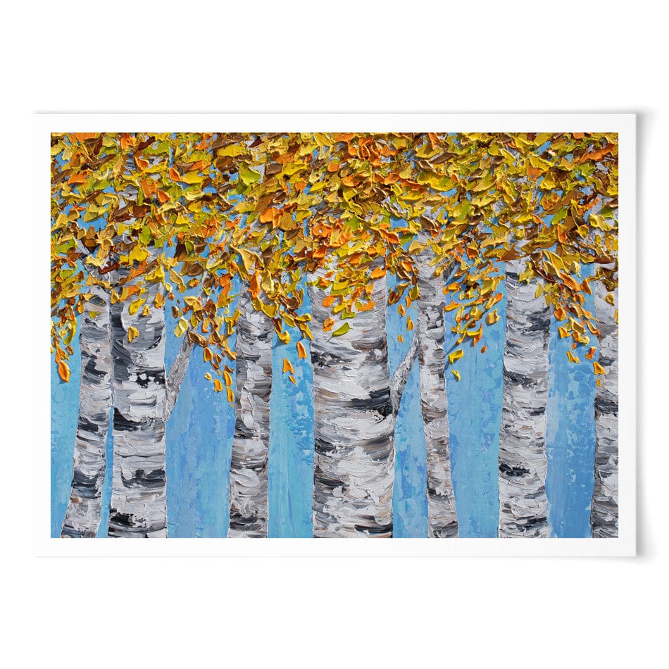 Golden Birches Art Print wall art product Olga Tkachyk