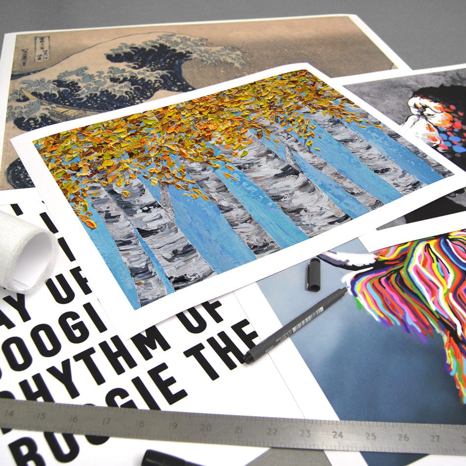 Golden Birches Art Print wall art product Olga Tkachyk