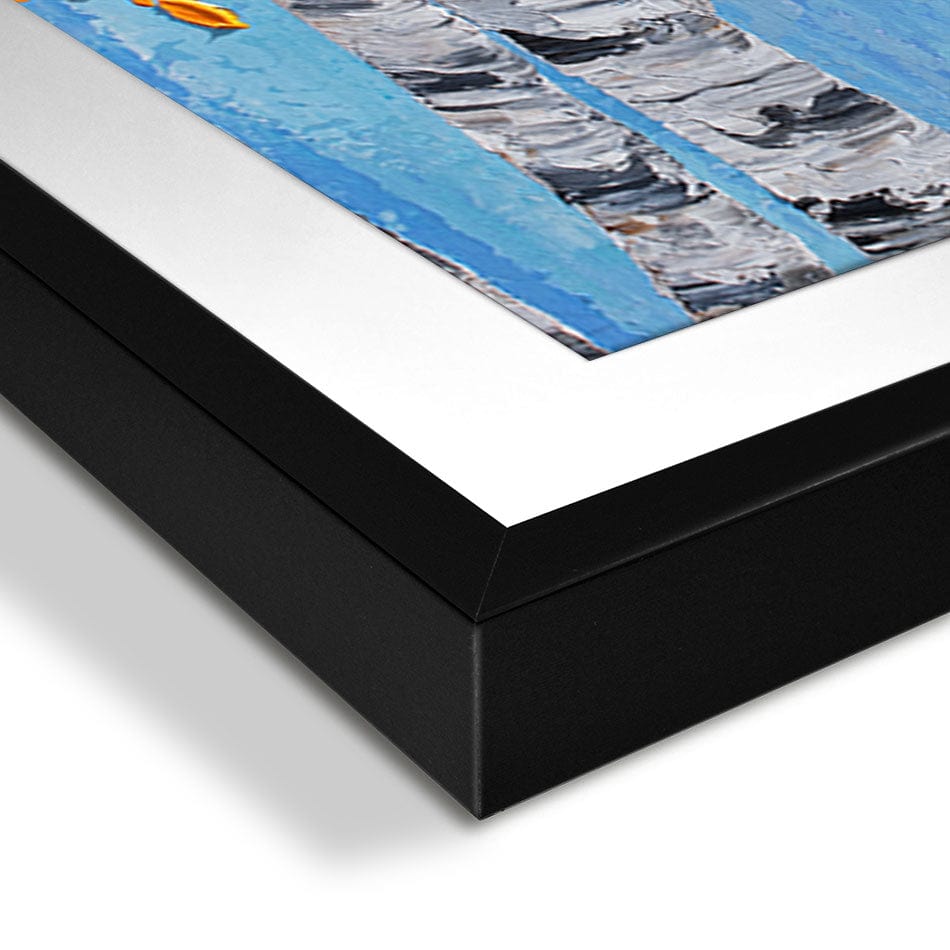 Golden Birches Framed Art Print wall art product Olga Tkachyk