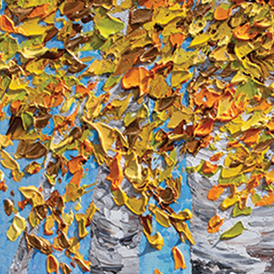 Golden Birches Framed Art Print wall art product Olga Tkachyk