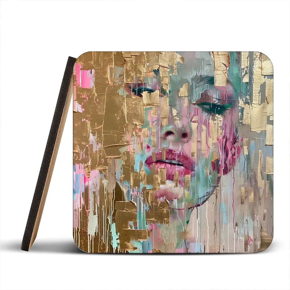 Golden Dreamscape Coaster Set Golden Dreamscape Coaster Set wall art product Svetlana Aleynikova