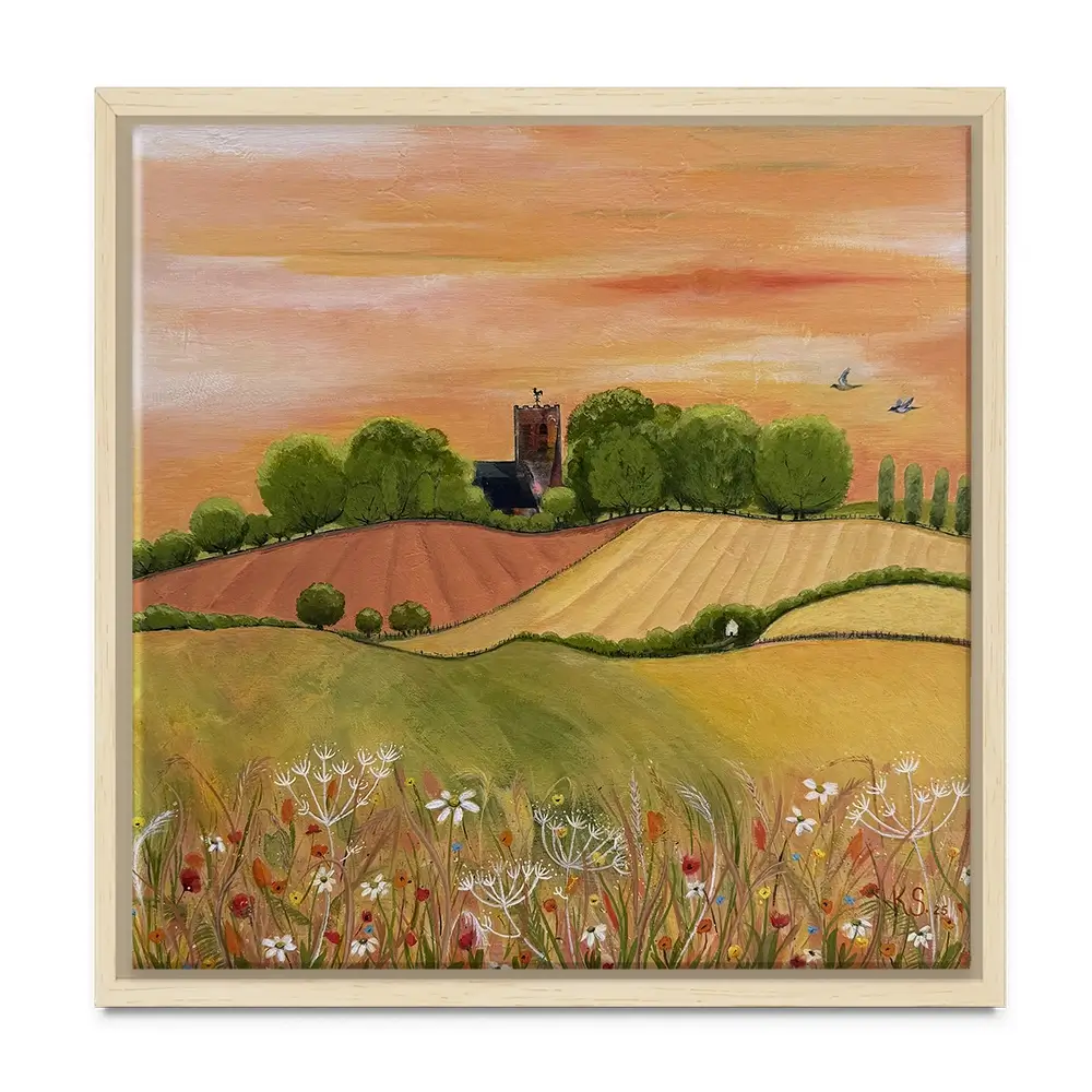 Golden Fields Square Canvas Print Golden Fields Square Canvas Print wall art product Karen Sutton