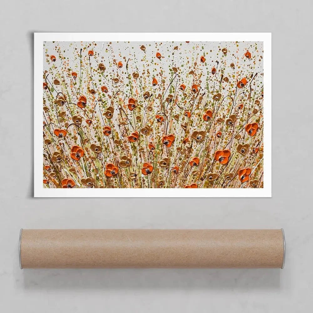 Golden Flowers Art Print Golden Flowers Art Print wall art product Olga Tkachyk