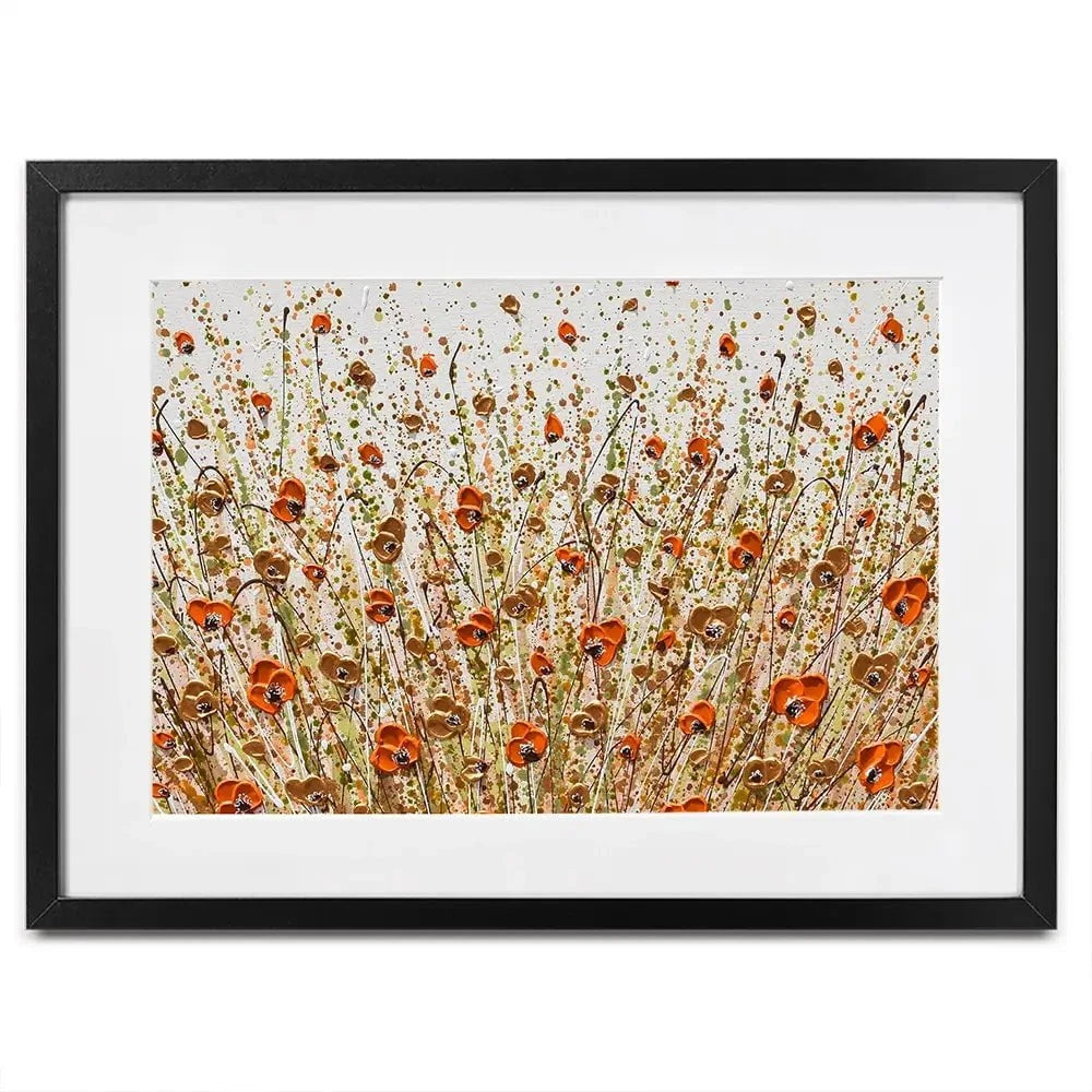 Golden Flowers Framed Art Print Golden Flowers Framed Art Print wall art product Olga Tkachyk