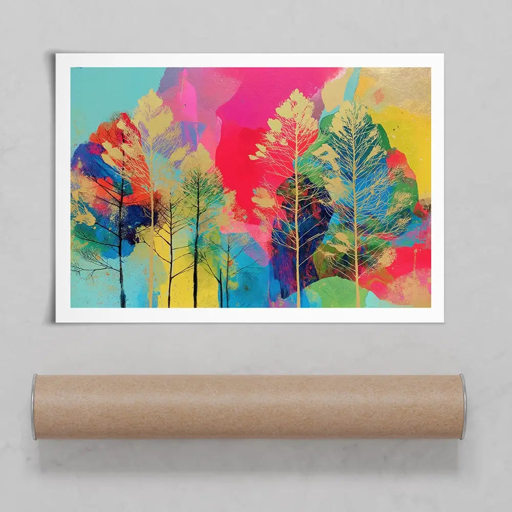 Golden Forest Art Print Golden Forest Art Print wall art product Chromatic Storm Studio