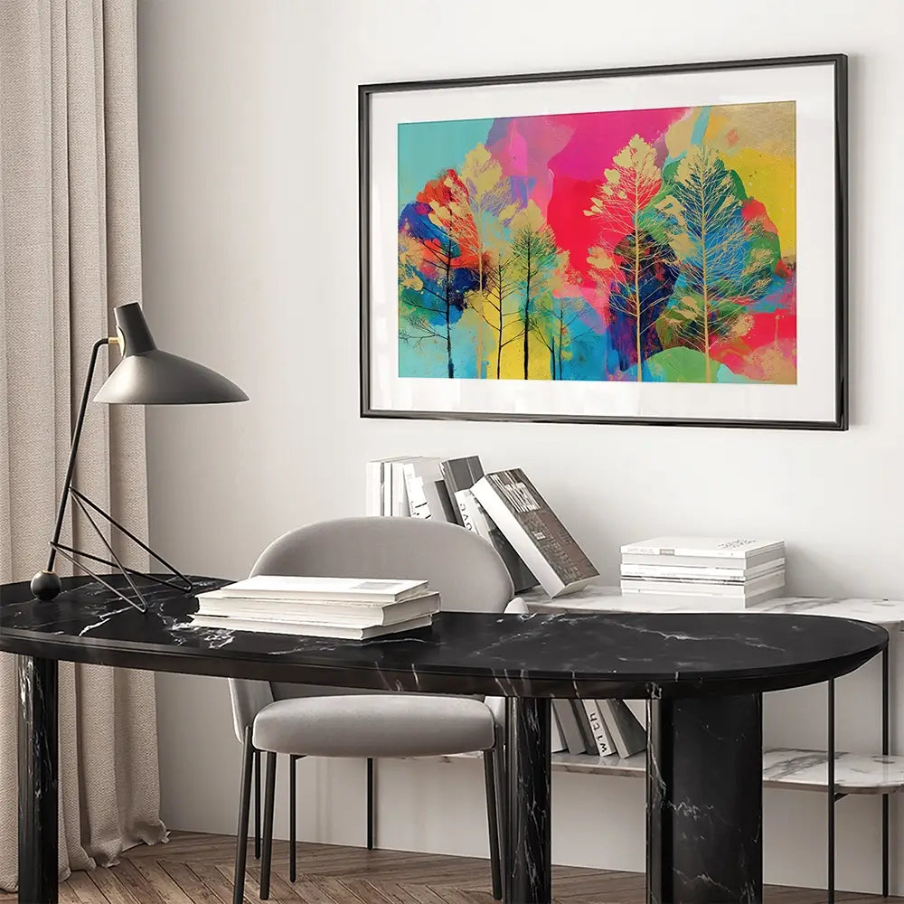 Golden Forest Framed Art Print Golden Forest Framed Art Print wall art product Chromatic Storm Studio