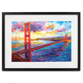 Golden Gate Bridge Framed Art Print Golden Gate Bridge Framed Art Print wall art product Leon Devenice