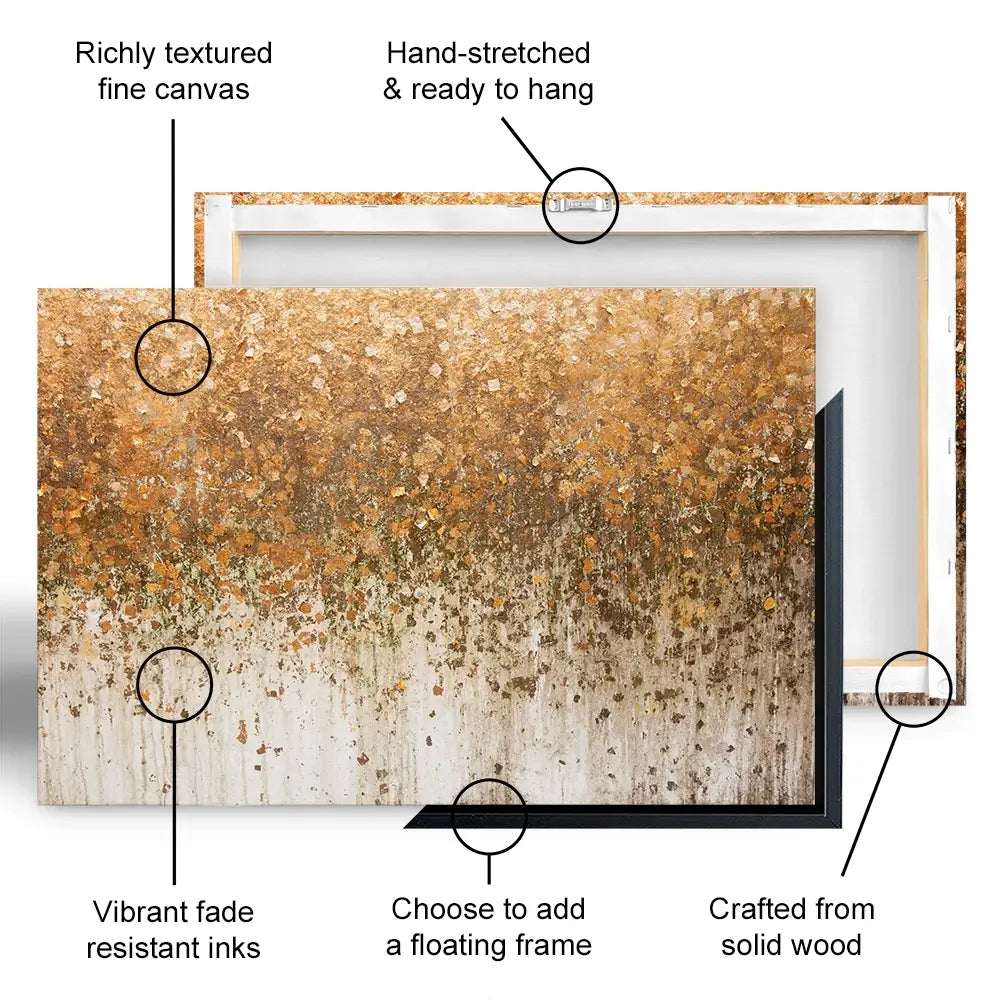 Golden Leaf Wall Canvas Print Golden Leaf Wall Canvas Print wall art product WIN12_ET / Shutterstock