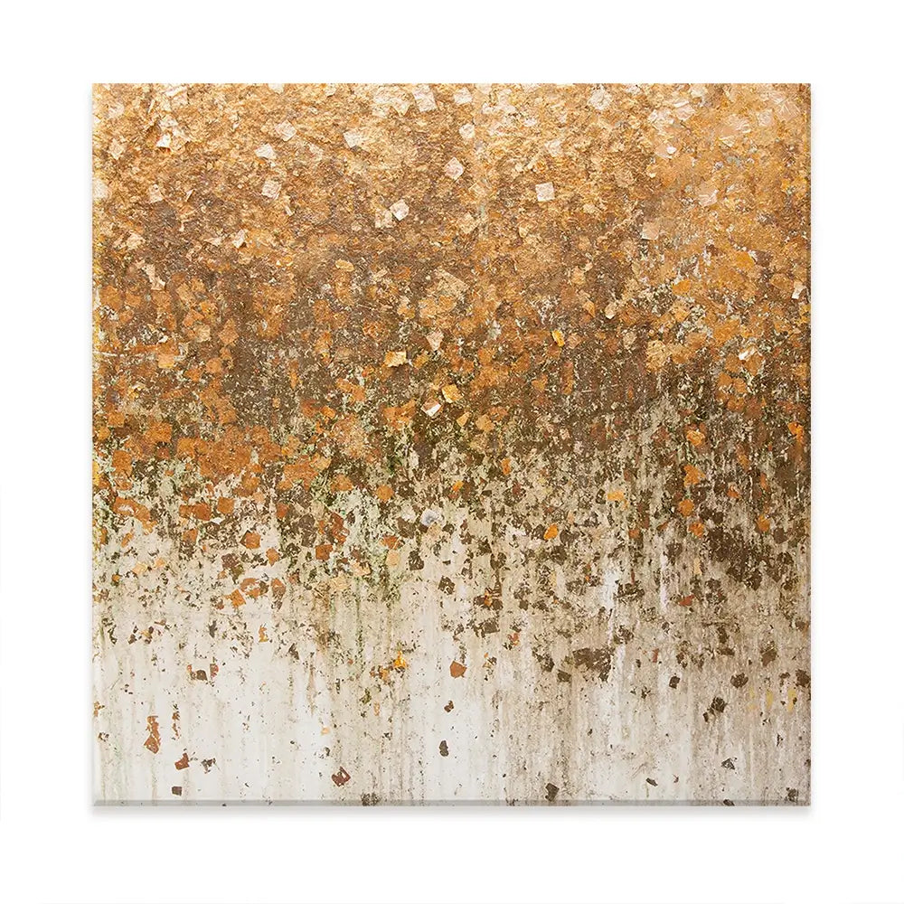 Golden Leaf Wall Oversized Canvas Print Golden Leaf Wall Oversized Canvas Print wall art product Art Print Shop
