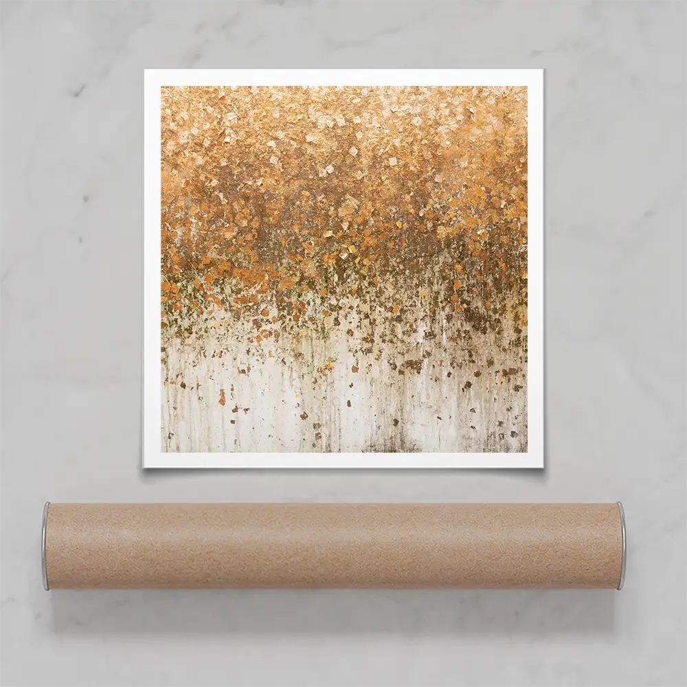 Golden Leaf Wall Square Art Print Golden Leaf Wall Square Art Print wall art product WIN12_ET / Shutterstock