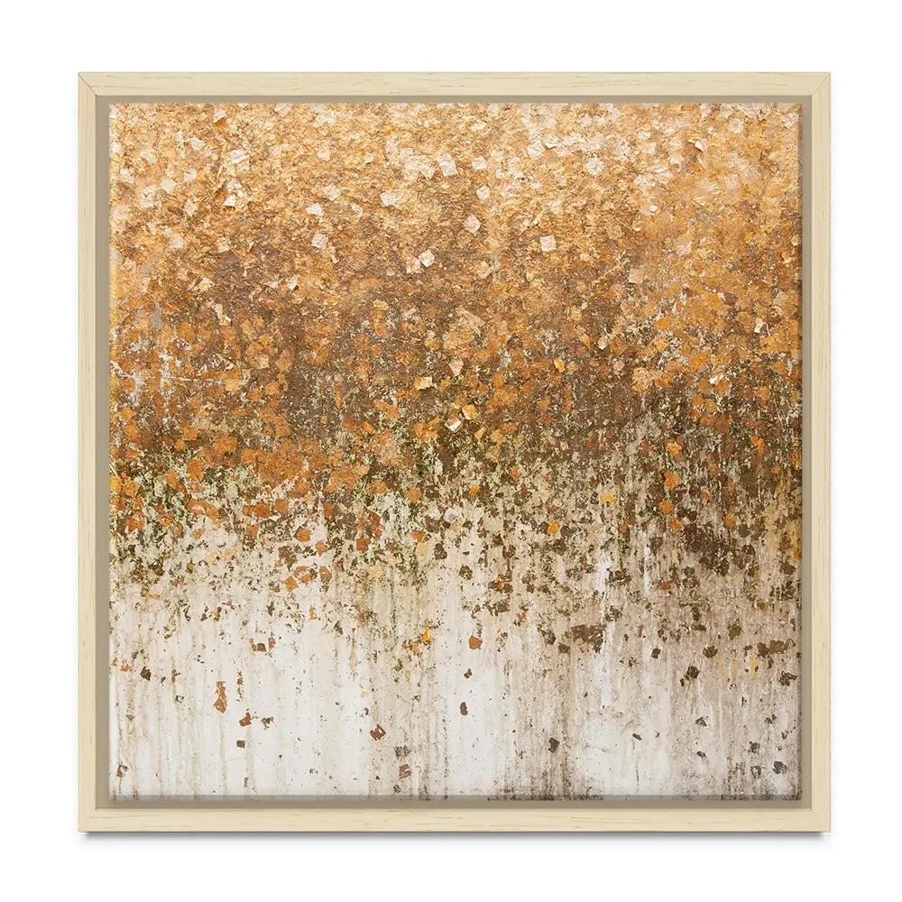 Golden Leaf Wall Square Canvas Print Golden Leaf Wall Square Canvas Print wall art product WIN12_ET / Shutterstock