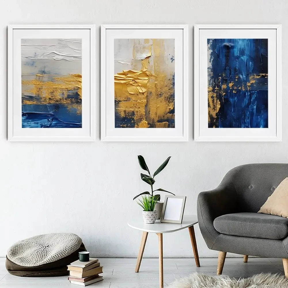 Golden Navy Framed Art Print Trio Golden Navy Framed Art Print Trio wall art product Damondd / Shutterstock