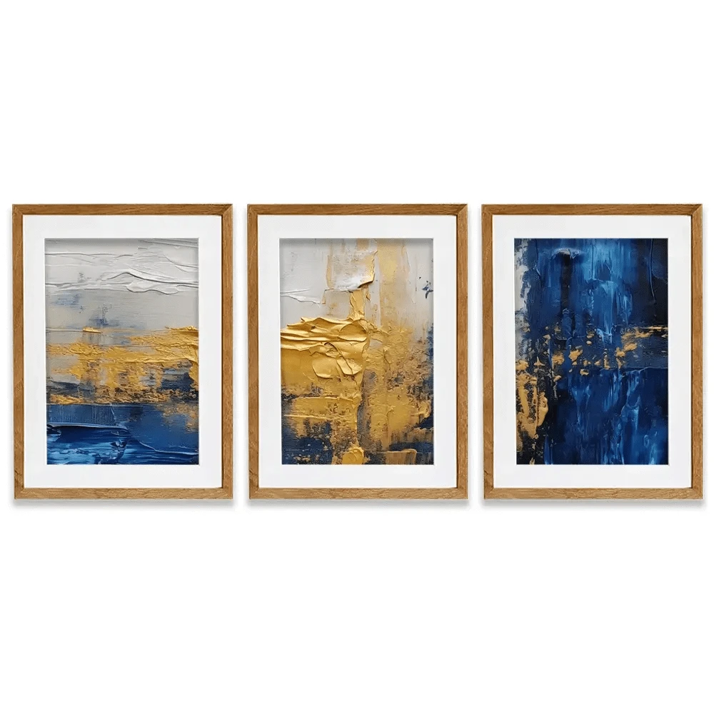 Golden Navy Framed Art Print Trio Golden Navy Framed Art Print Trio wall art product Damondd / Shutterstock