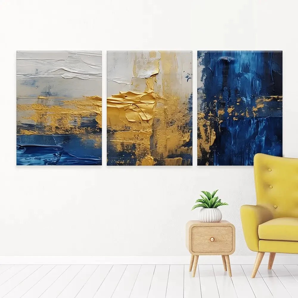 Golden Navy Trio Canvas Print Golden Navy Trio Canvas Print wall art product Damondd / Shutterstock