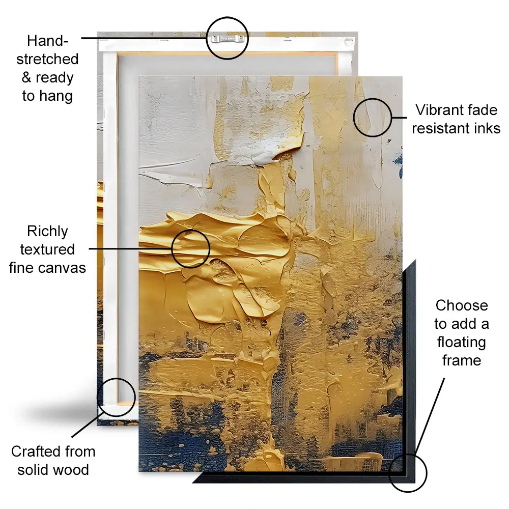 Golden Navy Trio Canvas Print Golden Navy Trio Canvas Print wall art product Damondd / Shutterstock