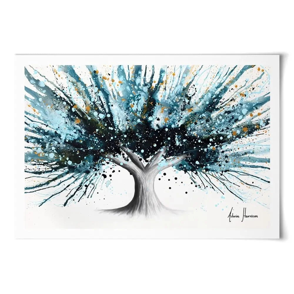 Golden Night Tree Art Print Golden Night Tree Art Print wall art product Ashvin Harrison