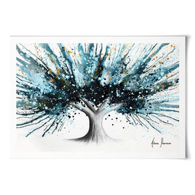 Golden Night Tree Art Print Golden Night Tree Art Print wall art product Ashvin Harrison