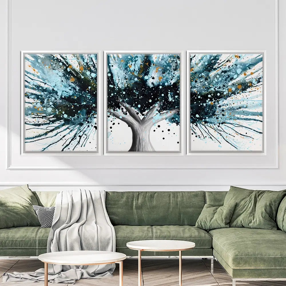 Golden Night Tree Trio Canvas Print Golden Night Tree Trio Canvas Print wall art product Ashvin Harrison