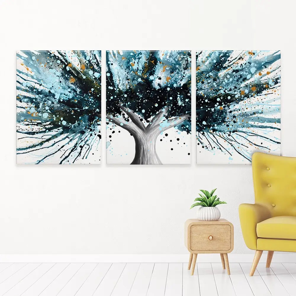 Golden Night Tree Trio Canvas Print Golden Night Tree Trio Canvas Print wall art product Ashvin Harrison