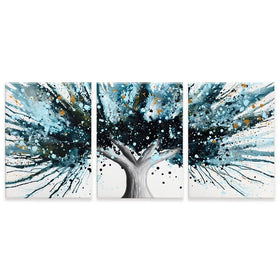 Golden Night Tree Trio Canvas Print Golden Night Tree Trio Canvas Print wall art product Ashvin Harrison