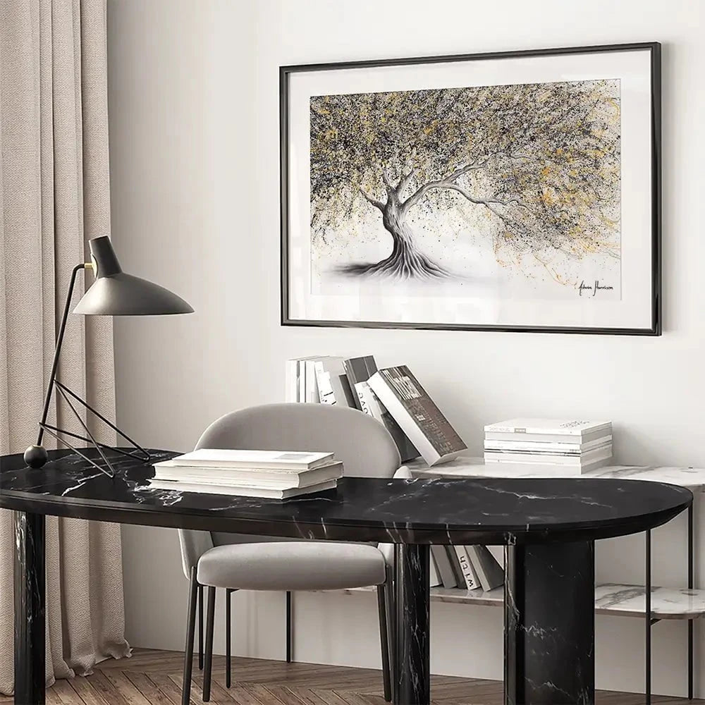 Golden Onyx Tree Framed Art Print Golden Onyx Tree Framed Art Print wall art product Ashvin Harrison