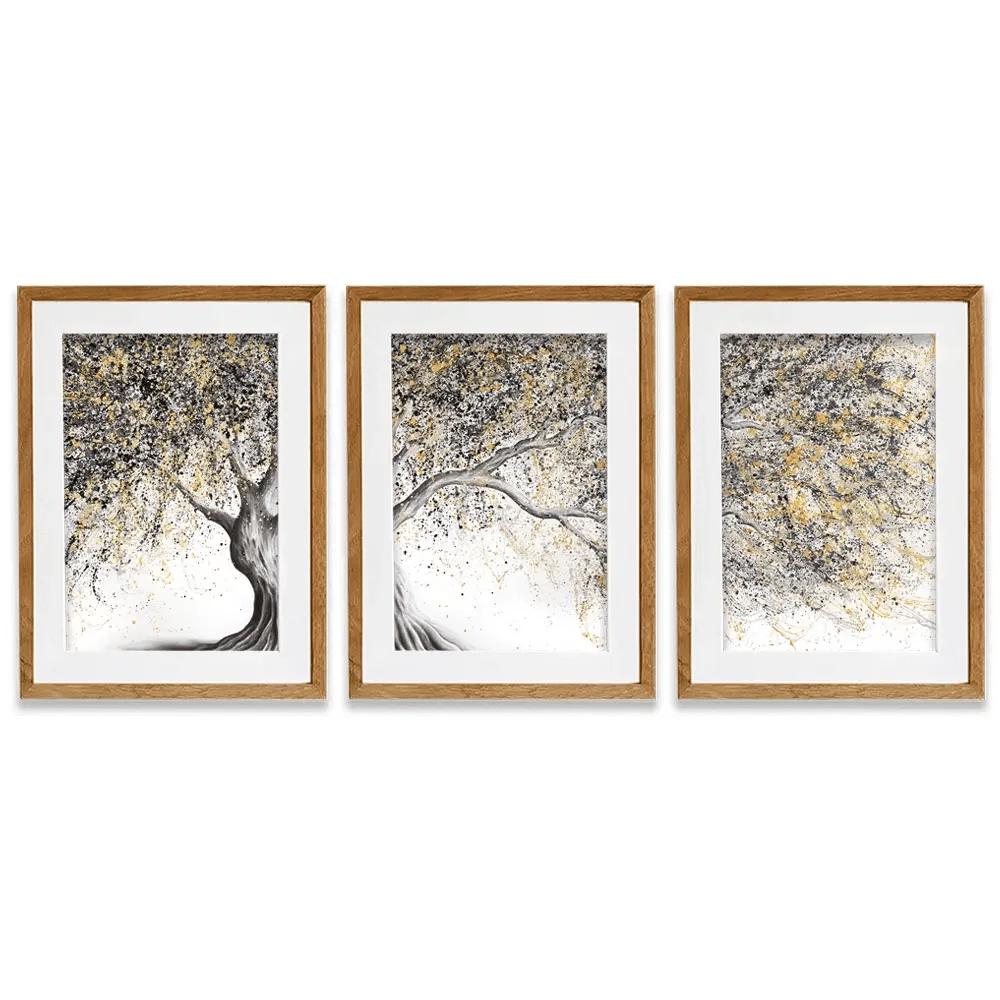 Golden Onyx Tree Framed Art Print Trio Golden Onyx Tree Framed Art Print Trio wall art product Ashvin Harrison