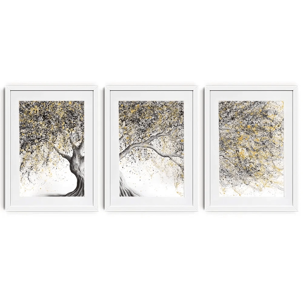 Golden Onyx Tree Framed Art Print Trio Golden Onyx Tree Framed Art Print Trio wall art product Ashvin Harrison