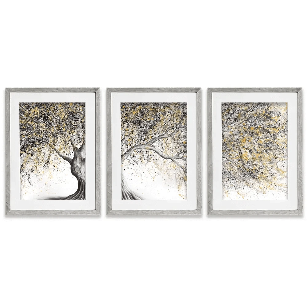 Golden Onyx Tree Framed Art Print Trio Golden Onyx Tree Framed Art Print Trio wall art product Ashvin Harrison
