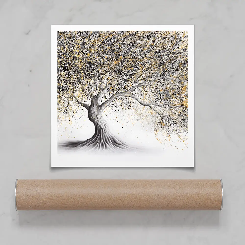 Golden Onyx Tree Square Art Print Golden Onyx Tree Square Art Print wall art product Ashvin Harrison
