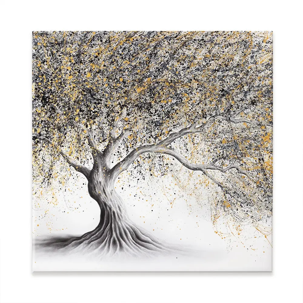 Golden Onyx Tree Square Canvas Print Golden Onyx Tree Square Canvas Print wall art product Ashvin Harrison