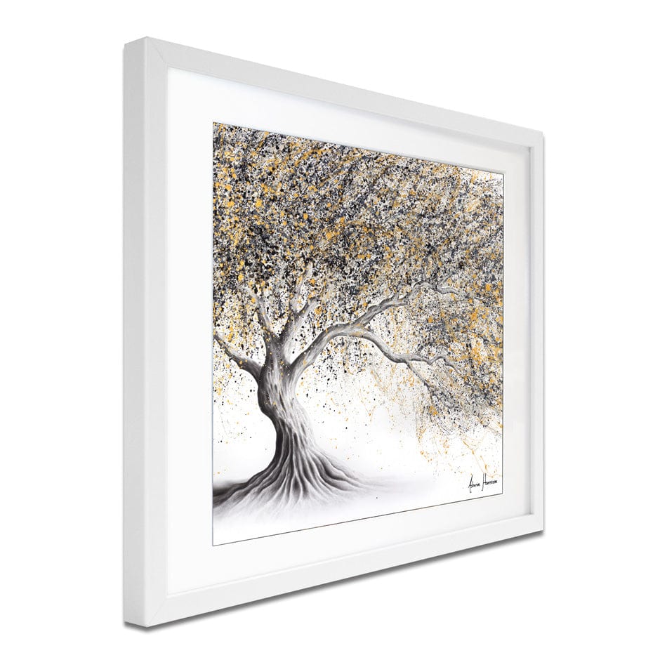 Golden Onyx Tree Square Framed Art Print wall art product Ashvin Harrison