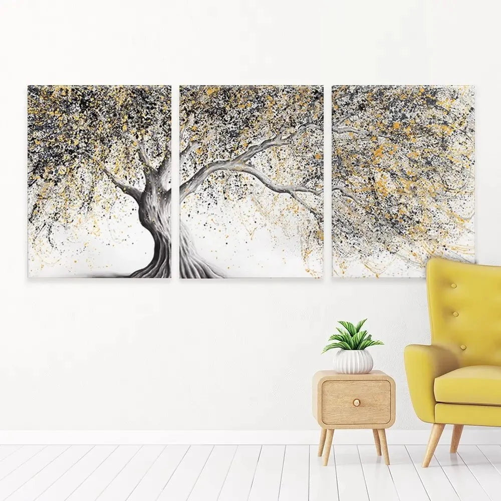 Golden Onyx Tree Trio Canvas Print Golden Onyx Tree Trio Canvas Print wall art product Ashvin Harrison