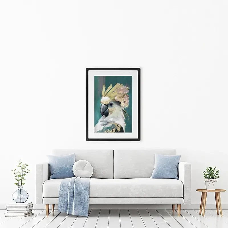 Golden Parrot Framed Art Print Golden Parrot Framed Art Print wall art product Svetlana Aleynikova