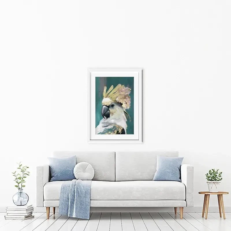 Golden Parrot Framed Art Print Golden Parrot Framed Art Print wall art product Svetlana Aleynikova