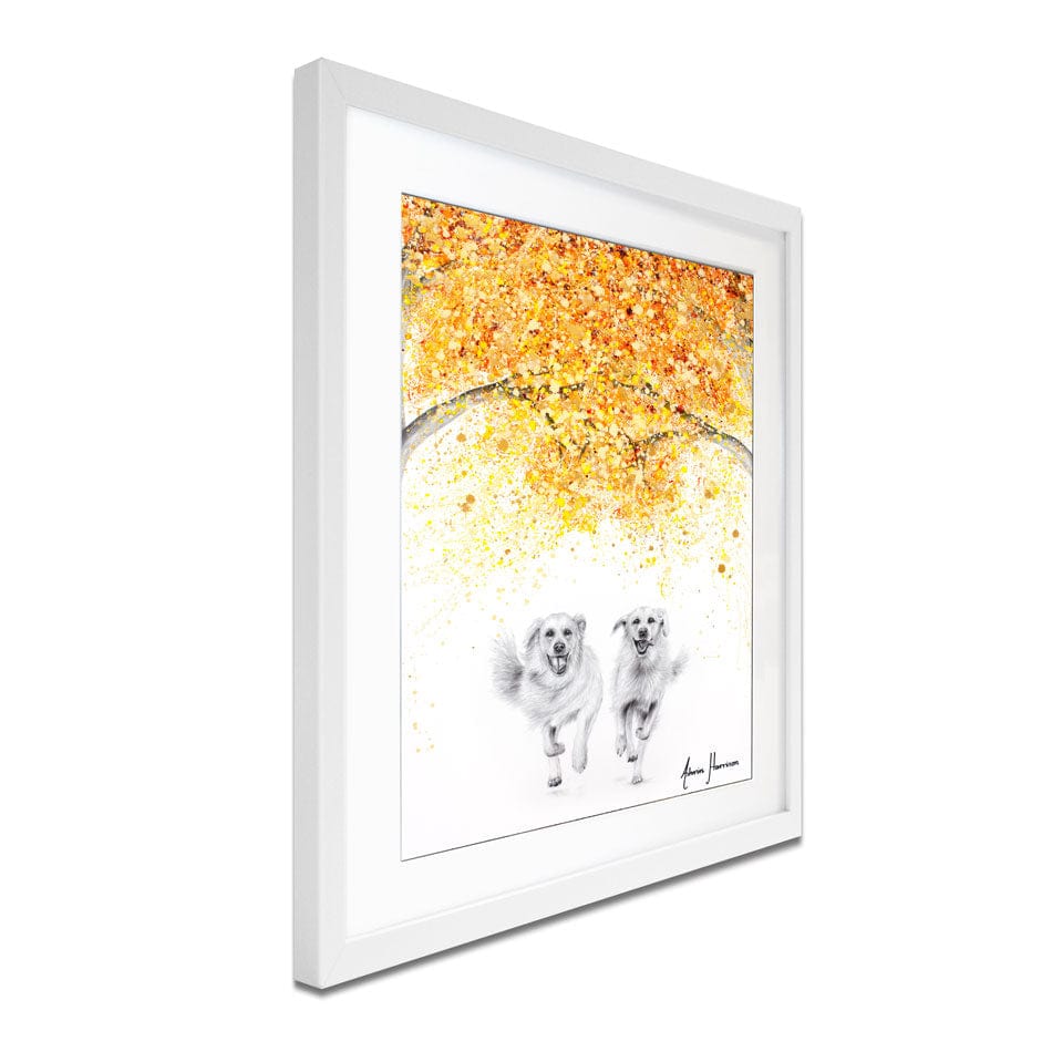 Golden Run Framed Art Print wall art product / Shutterstock