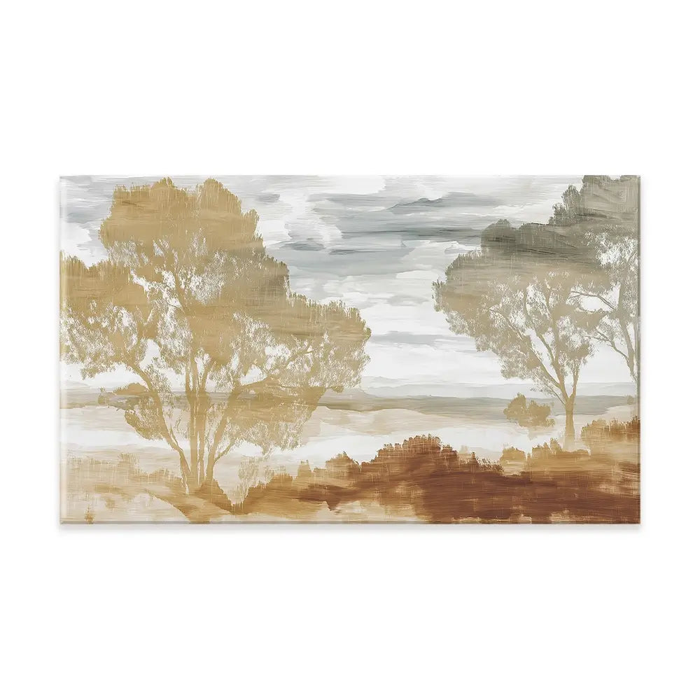 Golden Savanna Trees Canvas Print Golden Savanna Trees Canvas Print wall art product Chromatic Storm Studio
