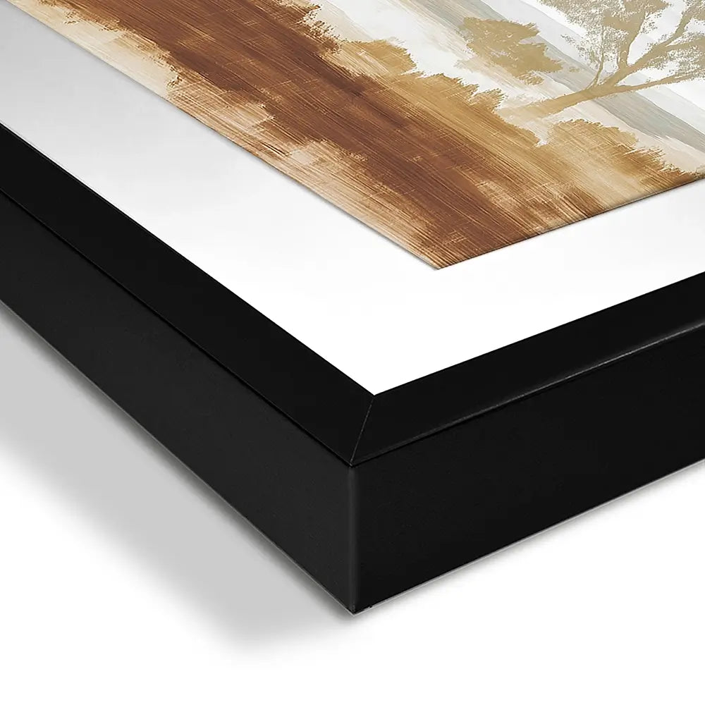 Golden Savanna Trees Framed Art Print Golden Savanna Trees Framed Art Print wall art product Chromatic Storm Studio
