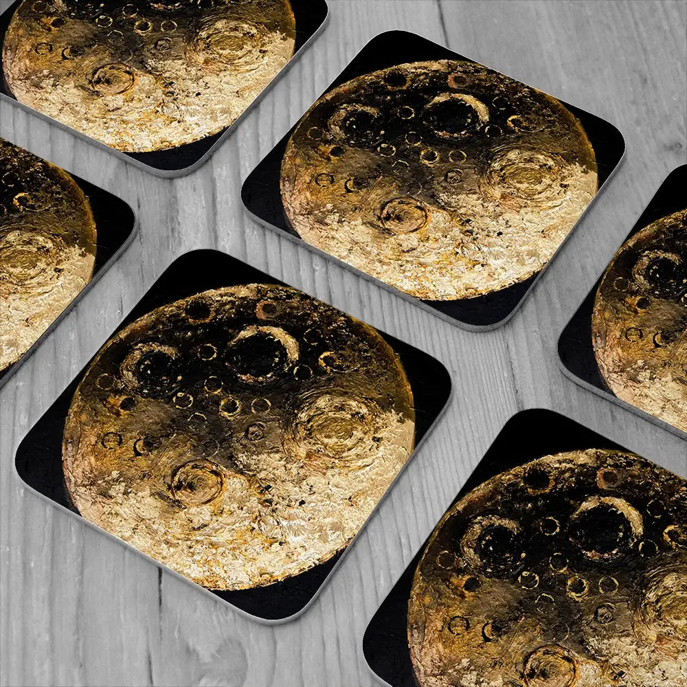 Golden Silence Coaster Set Golden Silence Coaster Set wall art product Osnat Tzadok