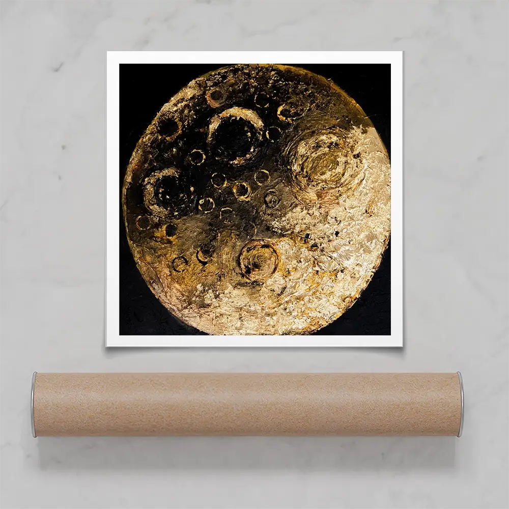 Golden Silence Square Art Print Golden Silence Square Art Print wall art product Osnat Tzadok