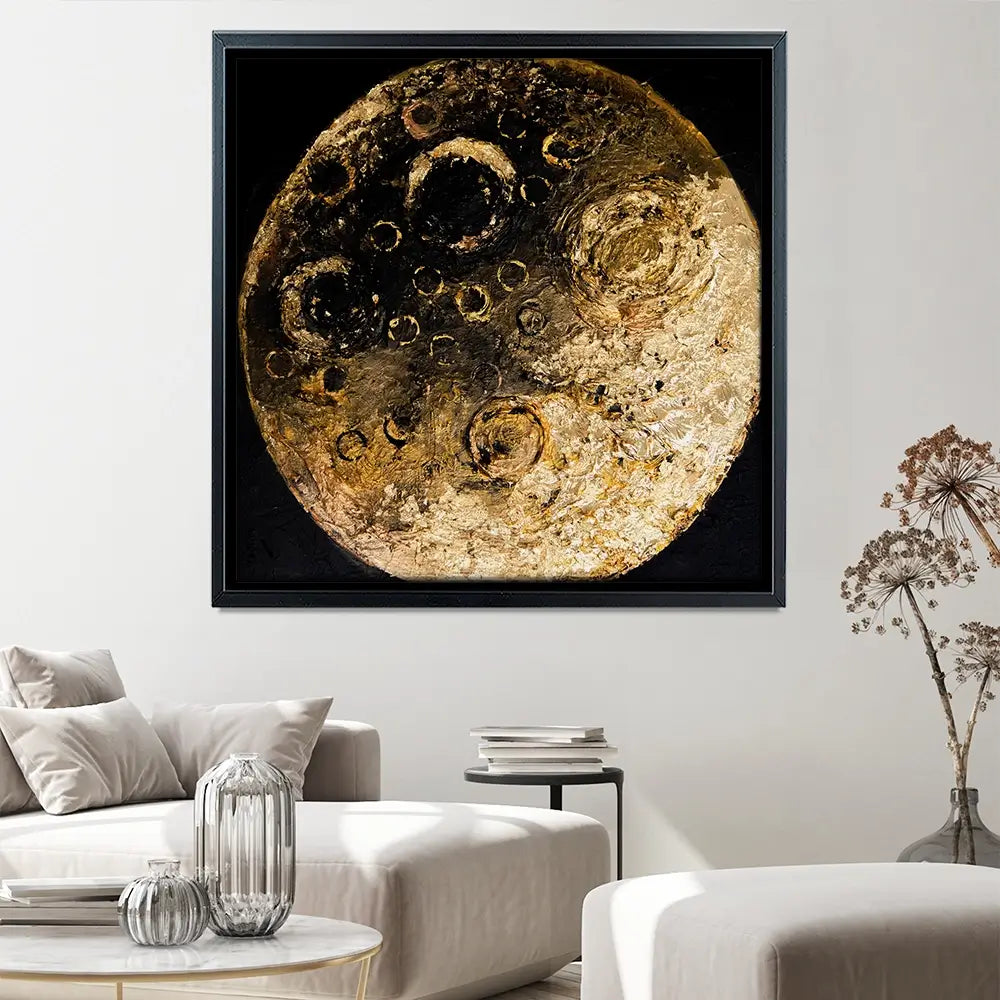 Golden Silence Square Canvas Print Golden Silence Square Canvas Print wall art product Osnat Tzadok