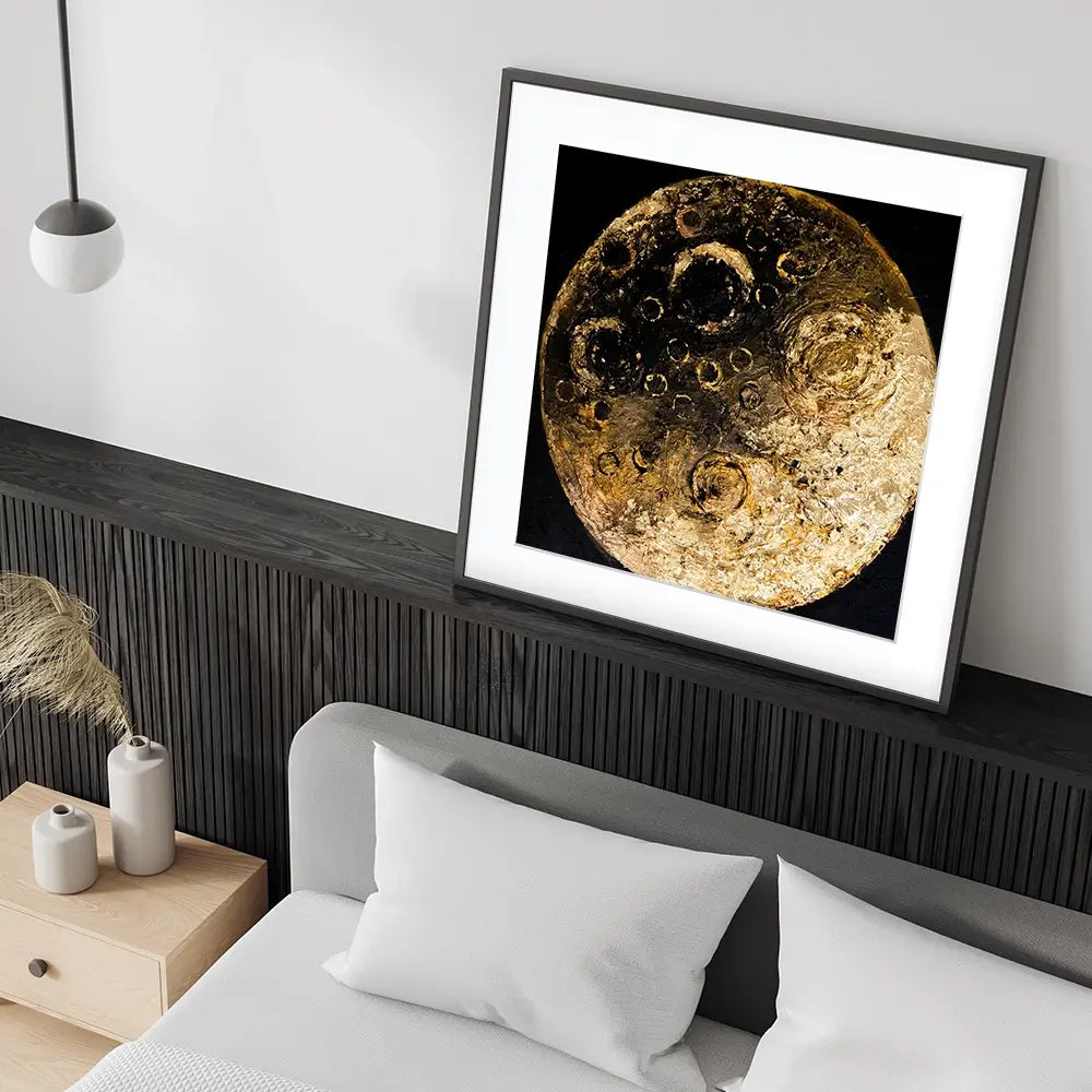 Golden Silence Square Framed Art Print Golden Silence Square Framed Art Print wall art product Osnat Tzadok