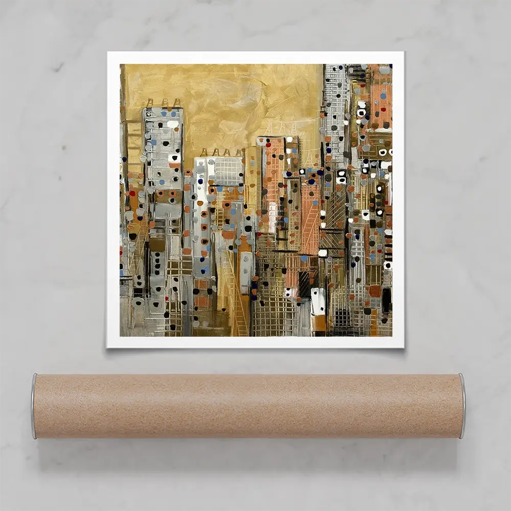Golden Sky Square Art Print Golden Sky Square Art Print wall art product Art Print Shop