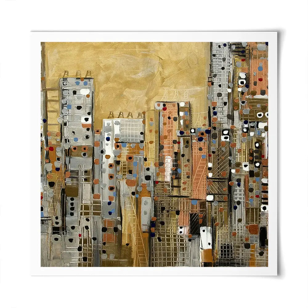 Golden Sky Square Art Print Golden Sky Square Art Print wall art product Art Print Shop