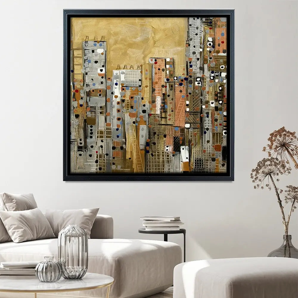 Golden Sky Square Canvas Print Golden Sky Square Canvas Print wall art product Art Print Shop