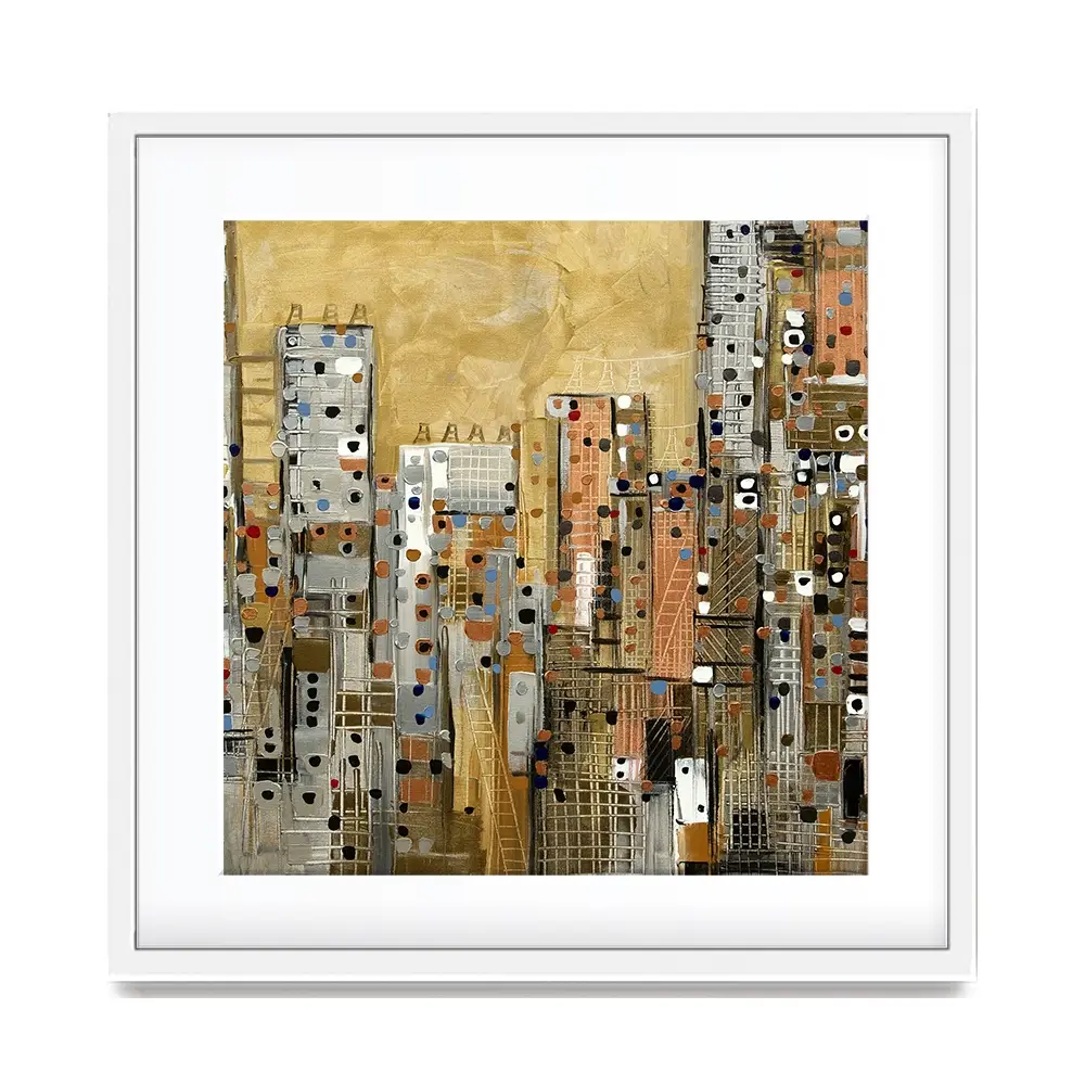 Golden Sky Square Framed Art Print Golden Sky Square Framed Art Print wall art product Art Print Shop