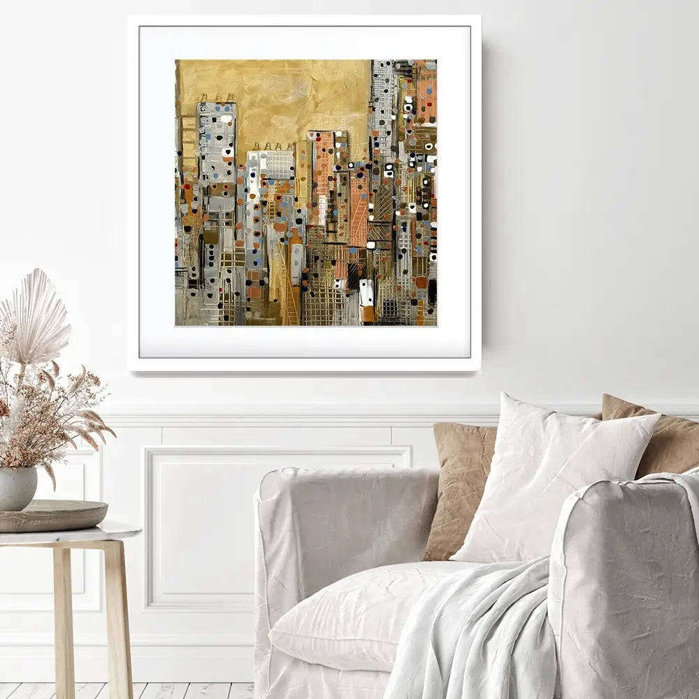 Golden Sky Square Framed Art Print Golden Sky Square Framed Art Print wall art product Art Print Shop
