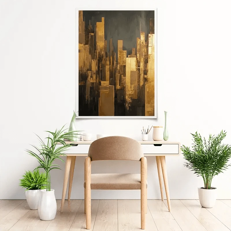 Golden Skyscrapers Art Print Golden Skyscrapers Art Print wall art product Tanya Ocean