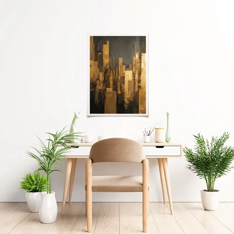 Golden Skyscrapers Art Print Golden Skyscrapers Art Print wall art product Tanya Ocean