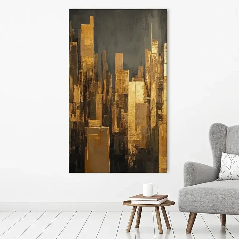 Golden Skyscrapers Canvas Print Golden Skyscrapers Canvas Print wall art product Tanya Ocean