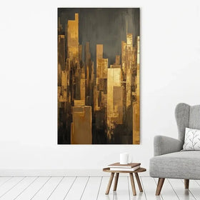Golden Skyscrapers Canvas Print Golden Skyscrapers Canvas Print wall art product Tanya Ocean
